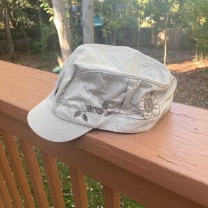 REI tan cotton embroidered hat